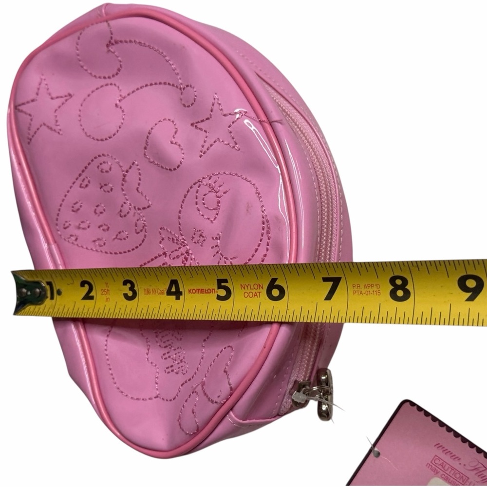 Fluff Pink Embroidered Cosmetic Bag New - Picture 8 of 12